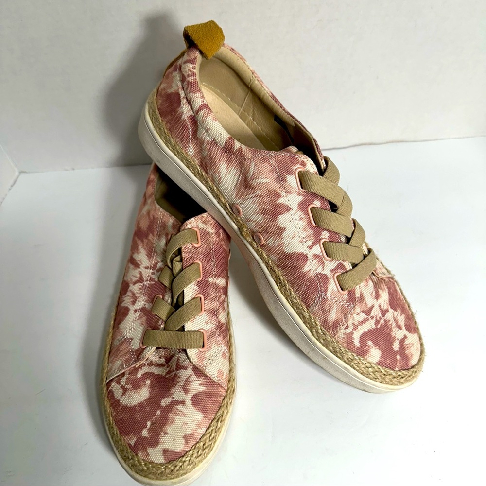Spanco Women's Tie-Dye Canvas Sneakers with Removable Footbed Size 8.5